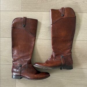 Frye Brown Leather Riding Boots